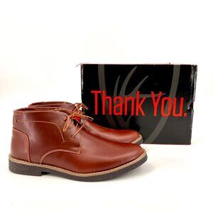 Deer Stags Bangor Chukka Boots Size 9.5M Redwood Faux Leather Memory Foam